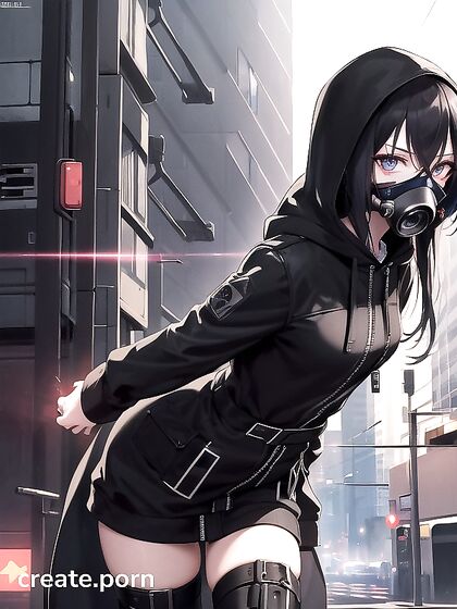 Waist-Shot Masterpiece: Gas Mask fetish in Steamy Hentai Action