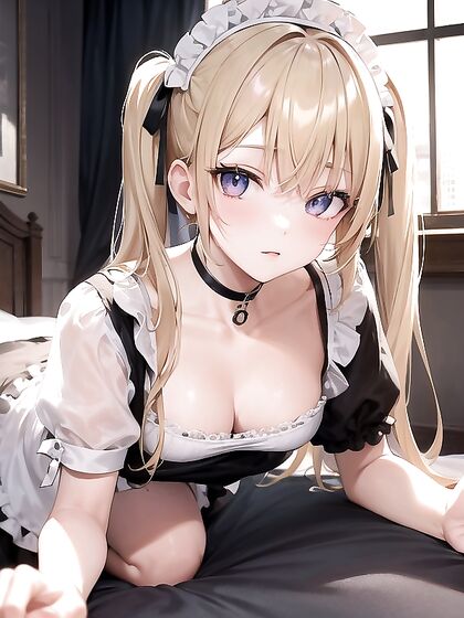 French Maid with a Juicy Curvy Ass Lays Down for Naughty Hentai Pleasure