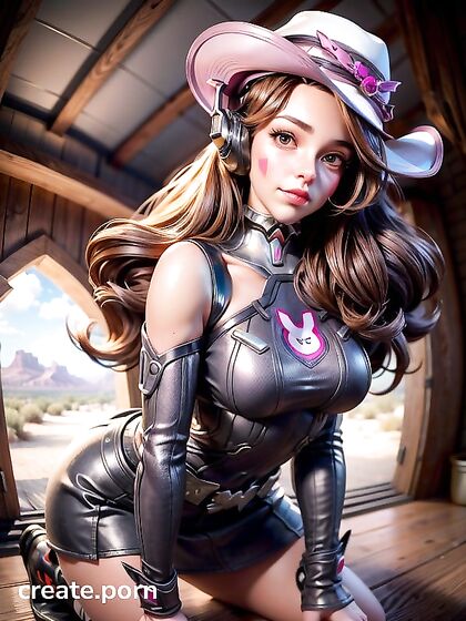 D’Va with Purple Eyes Teased from Below in Sensual Hentai Action