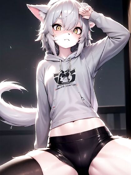 18-Year-Old Furry with Light Brown Skin in Seductive Hentai Scenes
