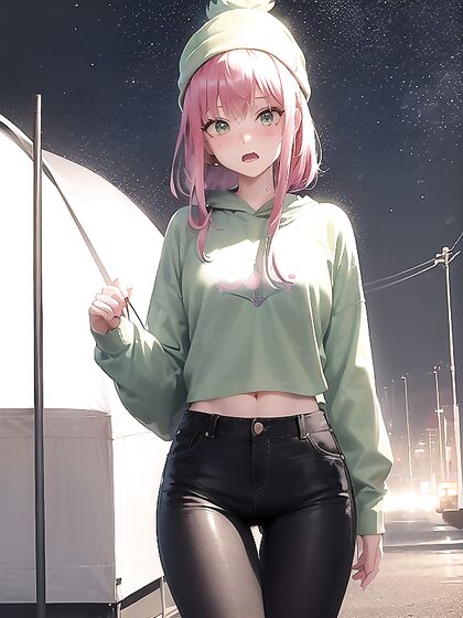 Glowing Green-Eyed Bobcut Babe in Seductive Hentai Action