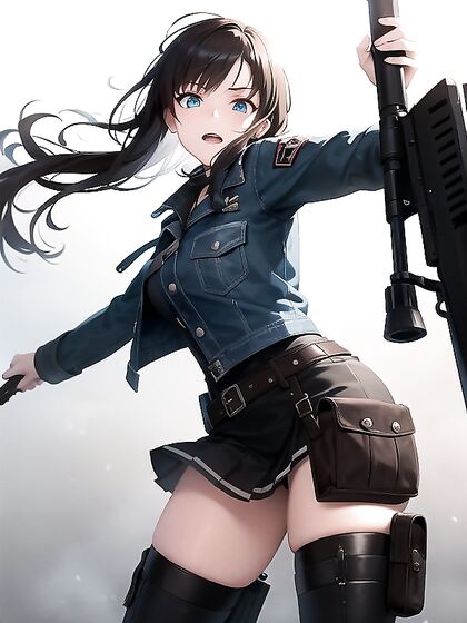 Determined Warrior Girl 18+ in War-Torn Landscape Seduces Amidst Chaos and Explosions