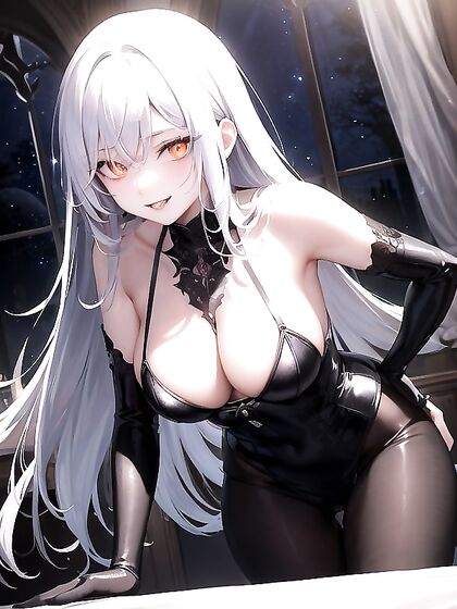 Moonlit Seduction: Side Views in a Dark Gothic Castle Hentai Fantasy