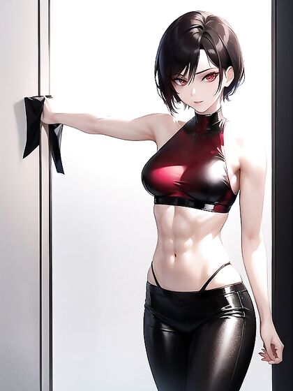 Ada Wong Shows Off Her Fit Body and Small Breasts in Seductive Hentai Action