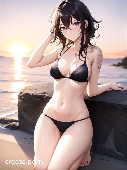 Wet-Clothed Beauty in Glasses Exploring Intense Hentai Pleasure