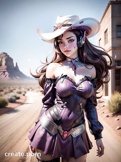 Purple-Eyed Beauty Rides Into the Wild West Deserts for steamy Hentai Adventures