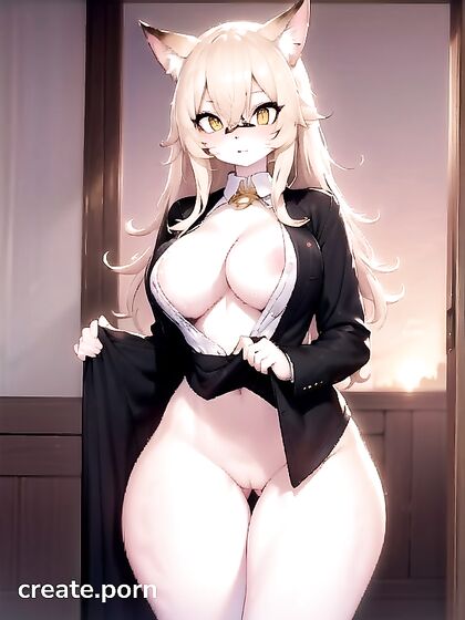 Horny Chick with Massive Breasts Teases in Pullover for Steamy Hentai Fun