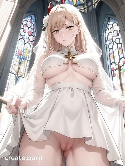Bridal Bliss: Church Wedding Turned Into Powerful Hentai Ecstasy