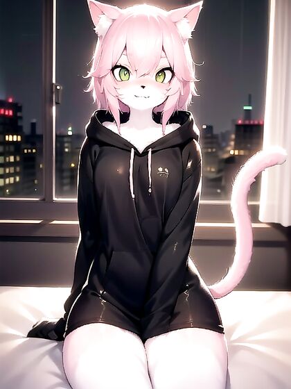 Embarrassed Pink-Haired Girl 18+ Seduces in Bedroom Hentai Action