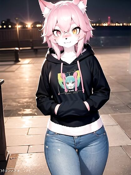 Small Ass Anime Chick Wearing Oversized Hoodie Gets naughty in Hentai Action
