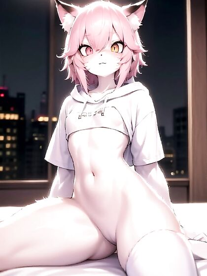 Small-Ass Cutie in Oversized T-Shirt Teases in SFW Hentai Action