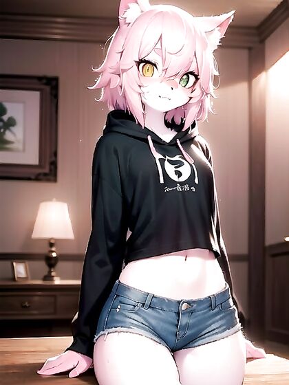 Wearing Extra Large Hoodie and Jeans for Steamy Hentai Fitness Fun