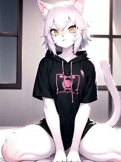Skinny Girl 18+ with Small Breasts and Short Hair in Hentai Action