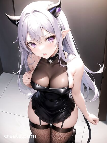 Thick Cock and Seductive Purple-Eyed Beauty in Erotic Hentai Action