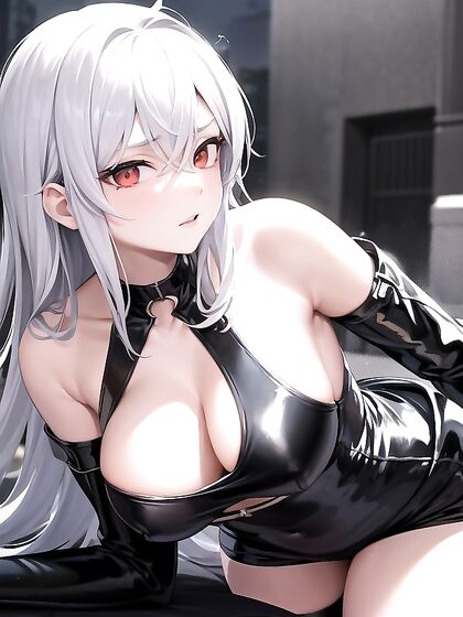 Waist-Shot Latex Seduction: Facesitting Fetish in Anime Hentai