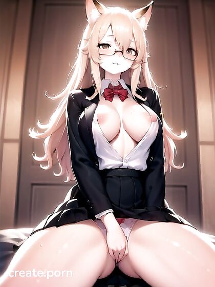 Teen 18+ 's Skirt Unbuttons for Naughty Hentai Fun