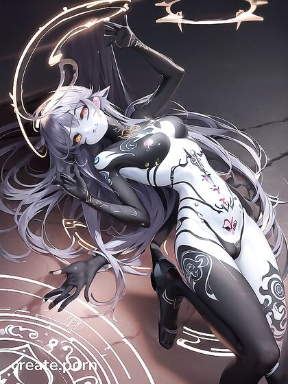 Complex Geometric Tattoo Patterns Ignite Passion in This hentai Ai Porn Scene