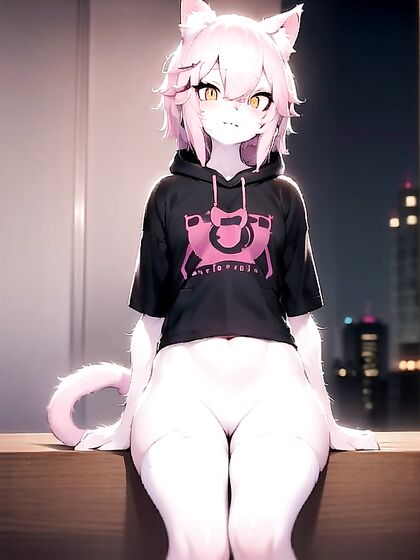 Pink-Haired Cutie Shows Off Her Tiny 18+ Ass in Oversized T-Shirt Hentai Action