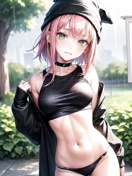 Ultra-Detailed Pale-Skinned Beauty in Seductive Choker for Steamy Hentai Action