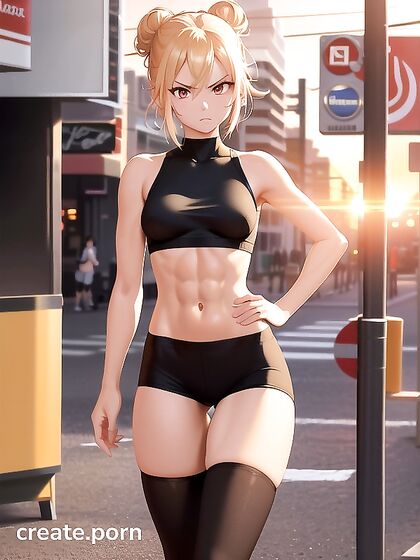 Blonde With Perfect Medium Breasts Poses Seductively in Busty Hentai AI Image