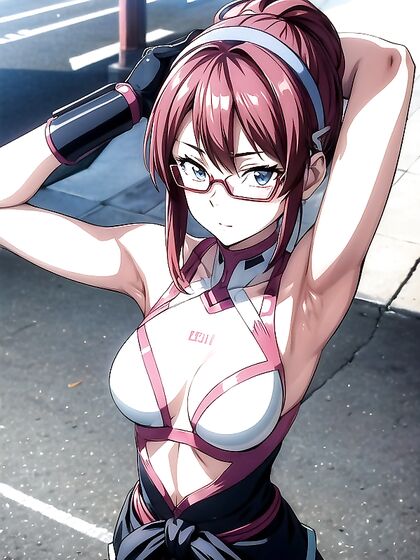 Arms-Up Waist Shots - Captivating Screencaps from Horny Hentai AI Image