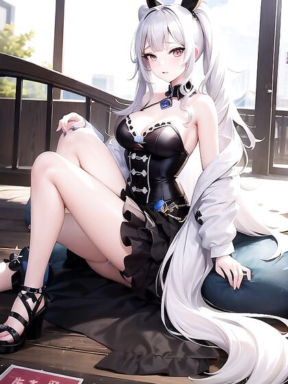 Kaguya Luna Wears Long Dress for Seductive Hentai Pleasure