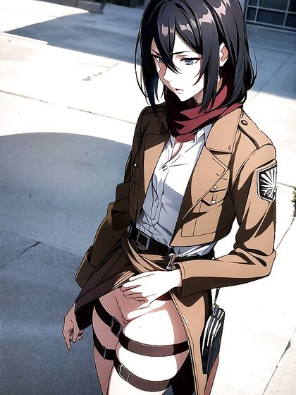 Mikasa Ackerman Gets Wild in Horny Screencap Hentai AI Image