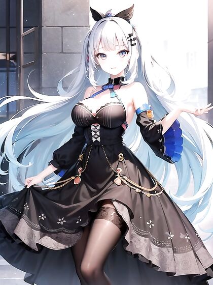 Kaguya Luna Wears Long Dress for Seductive Hentai Adventures