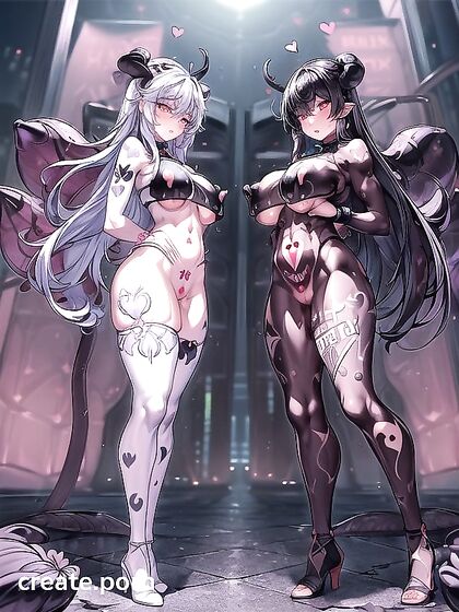 Glowing-Eyed Babe with Glasses and Dripping Pussy in Black and White Hentai AI Image