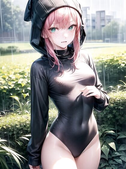 Fit Girl 18+ in Hoodie Gets Seductive in Steamy Hentai AI Image