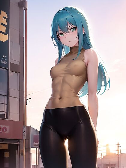 Sunset hentai features medium breasts and ass for steamy adult fun