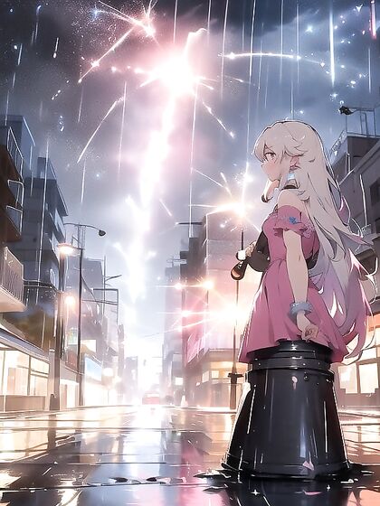 NeonLights Reflect in City Puddles for a Mesmerizing Hentai Dance Adventure