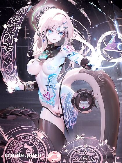 Mystic Girl 18+s with Perfect Limbs and Expressive Eyes in Seductive Hentai AI Image