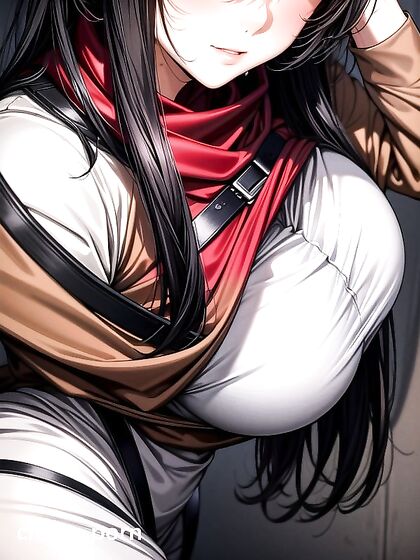 Big-Assed Beauty with Huge Boobs and Seductive Red Eyes in Horny Hentai AI Image