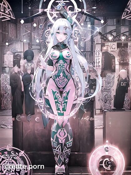 Pale-Skinned Beauty with Extraordinary Legs in Abstract Artistic Hentai Bliss