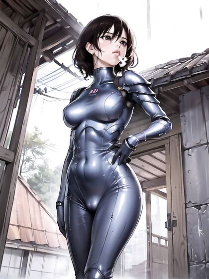 Robot Armor Blowjob in the Rain for Intense Hentai Pleasure