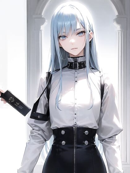 Tall Skinny Guy with Light Blue Hair in Wild Hentai AI Image