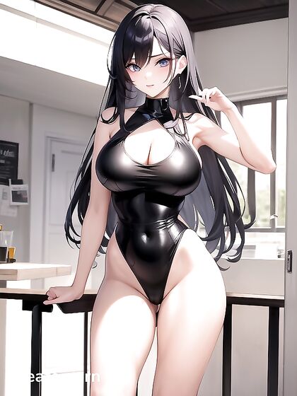Ash-Haired Babe Shows Off Her Massive Ass in Horny Hentai AI Image