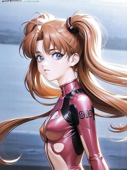Asuka from Evangelion Gets Wild in Retro 90s Style Hentai AI Image