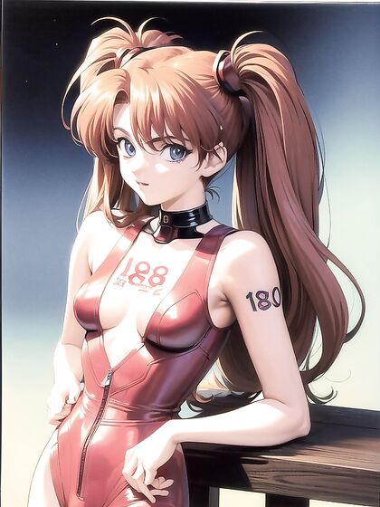 Asuka Channels 90s Anime Vibes in Steamy Hentai AI Image