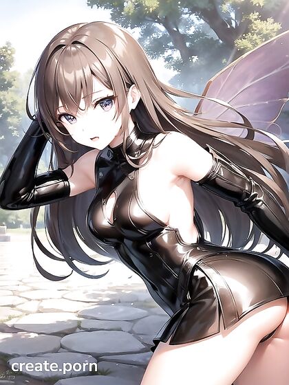 Fairy With Modest Breasts and Round Ass in Brown LeatherArmor Hentai Adventures