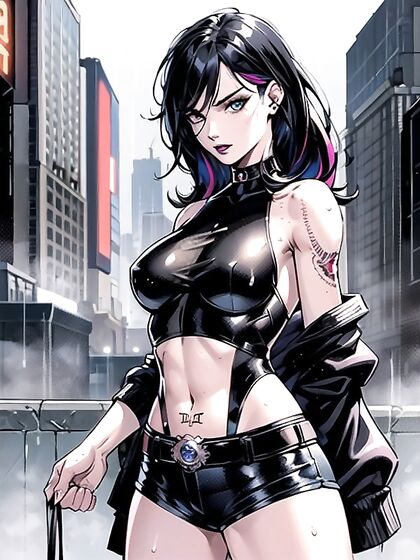 Freckled Beauty with a Big Booty Teases in a Steamy Hentai AI Image