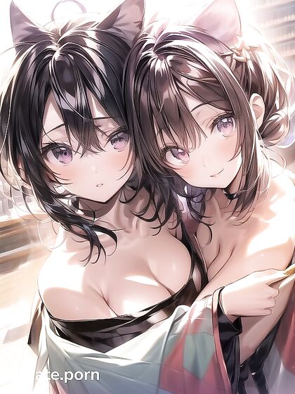 Naked and Unbuttoned, She Stares Intensely at You in This Seductive Hentai AI Image