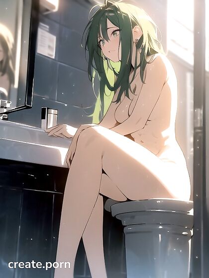 Waist-Shot Pleasure with Long-Length and Light Brown Beauty in Hentai AI Image