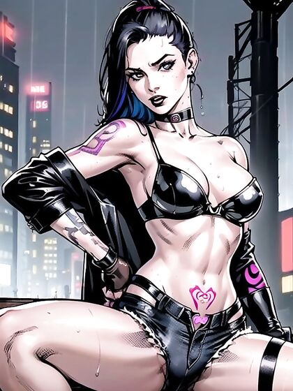 Sweaty Comic Book Heroine Gets Lost in Intense Hentai Masturbation Session
