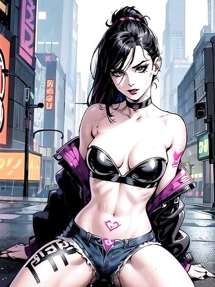 Small Breasts in Form-Fitting Clothes Heat upComic Hentai AI Image