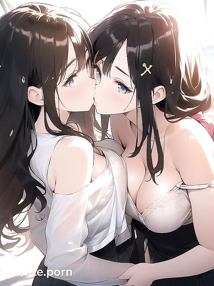 Warm Anime Moments - Girl 18+s Kissing Intensely in Passionate Hentai AI Image