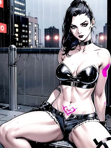 Skinny Girl 18+ Gets Sweaty and Unbuttoned in Busty Hentai AI Image