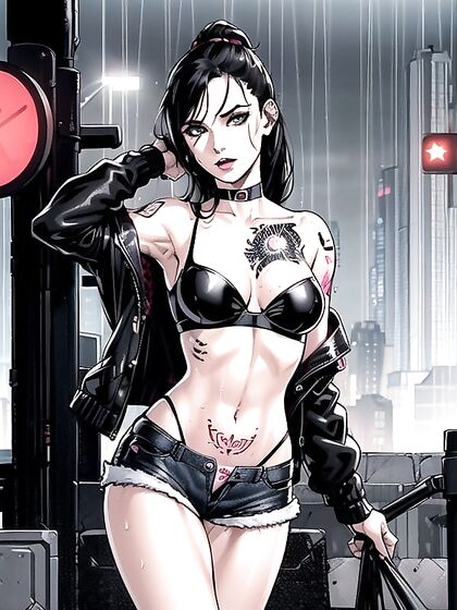 Horny Hentai Adventures in a Futuristic Comic Cyberpunk City