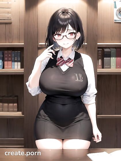 Big-Assed Girl 18+ in School Uniform with Glasses Gets Naughty in Hentai Fantasy